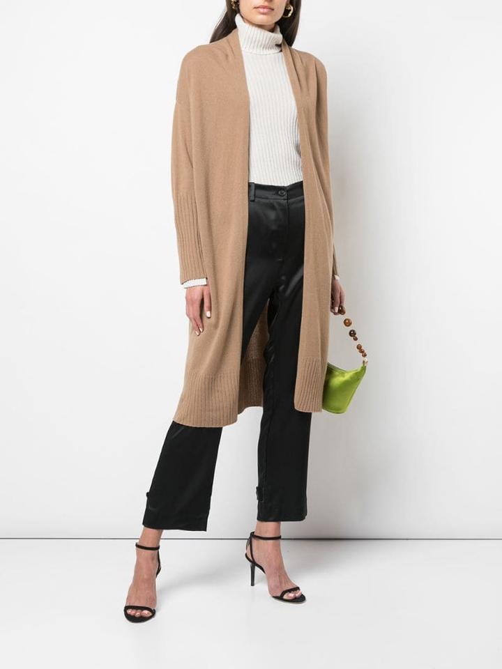 Nili Lotan Long Knit Cardigan - Brown