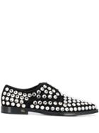 Dolce & Gabbana Rhinestone Embellished Derby Shoes - Black