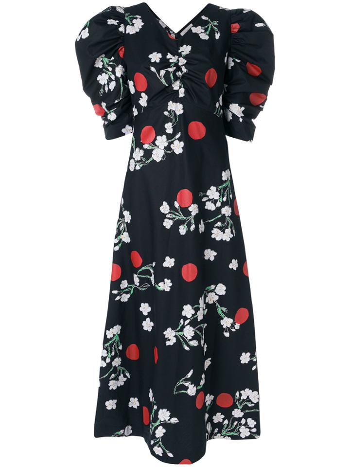 Isa Arfen Wow Blossom Print Dress - Black