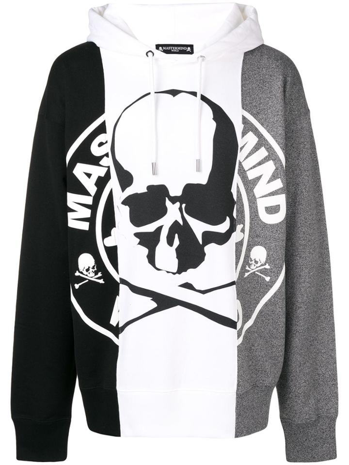 Mastermind World Colour Block Skull Hoodie - White