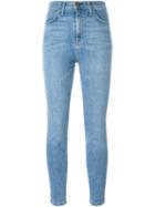 Current/elliott Stonewashed Skinny Jeans, Women's, Size: 28, Blue, Cotton/polyester/spandex/elastane