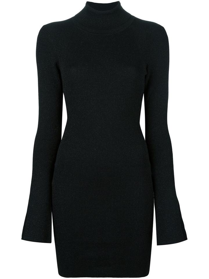 By Malene Birger Turtleneck Metallic Pullover, Women's, Size: Large, Black, Polyamide/polyester/viscose/metallic Fibre