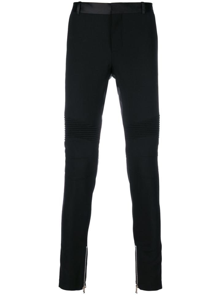 Balmain Tailored Biker Trousers - Black