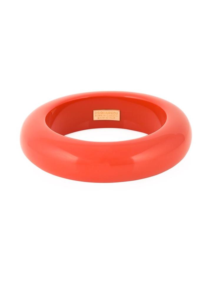 Dsquared2 Classic Bangle, Women's, Yellow/orange, Brass/polyester