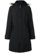 Canada Goose Buttoned Zipped Parka Coat, Women's, Size: Small, Black, Polyester/cotton/nylon/coyote Fur