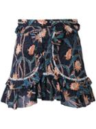 Isabel Marant - Ugi Mini Skirt - Women - Cotton/acrylic/brass - 36, Women's, Black, Cotton/acrylic/brass
