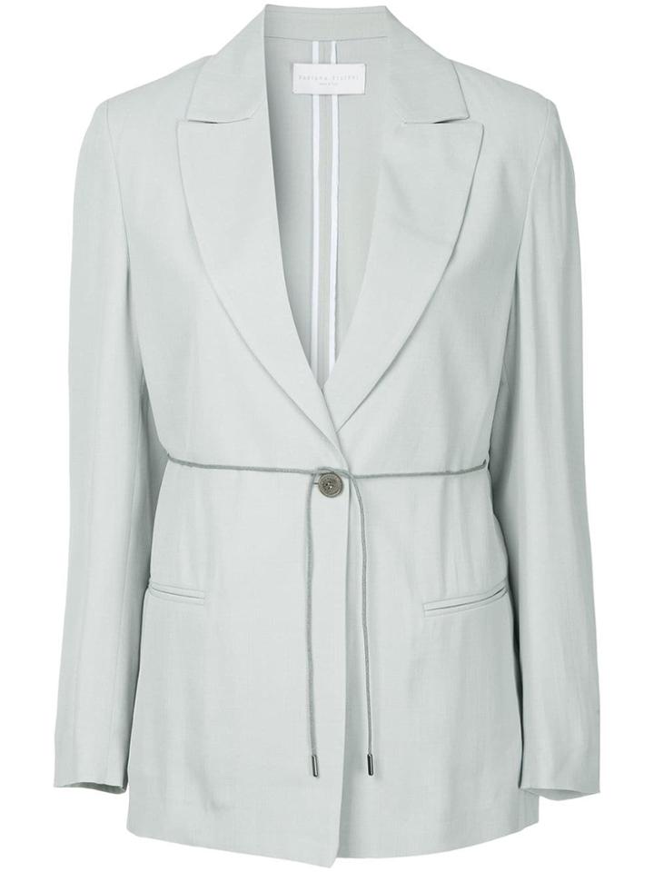 Fabiana Filippi Belted Tailored Blazer - Grey