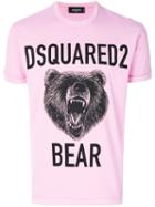 Dsquared2 - Bear Print T-shirt - Men - Cotton - Xl, Pink/purple, Cotton