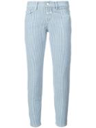 Closed - Striped Cropped Jeans - Women - Cotton/linen/flax - 25, Blue, Cotton/linen/flax