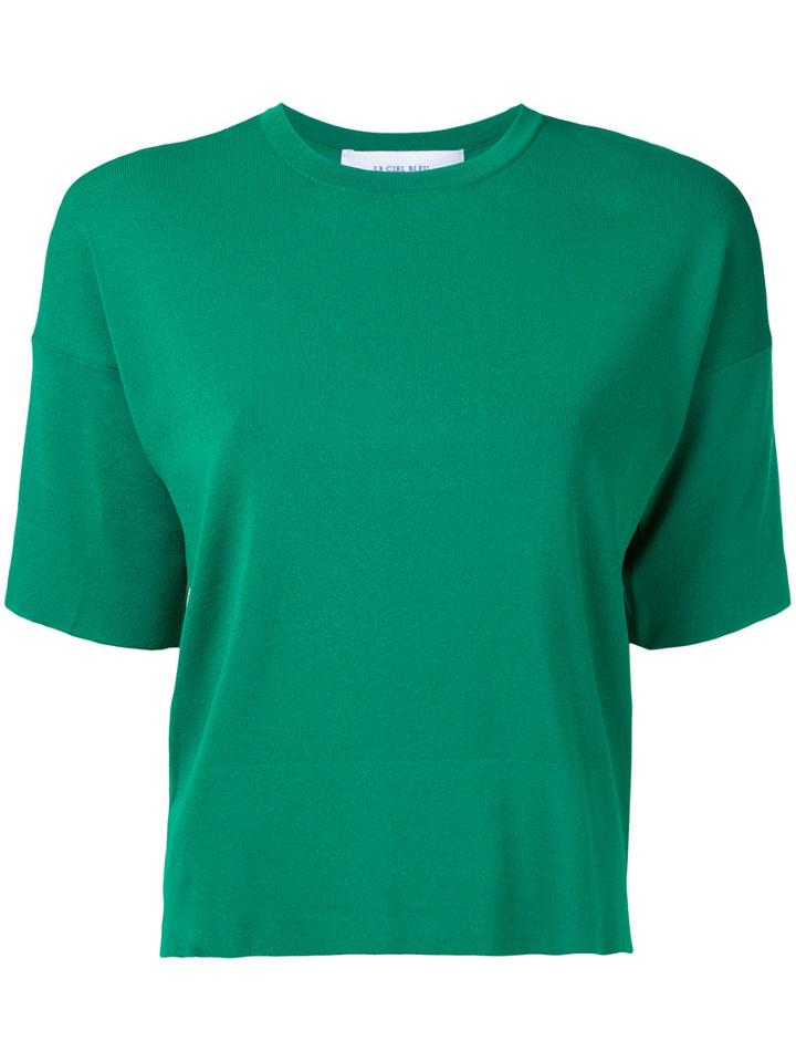 Le Ciel Bleu - Soubari Knit Top - Women - Polyester/rayon - 36, Green, Polyester/rayon
