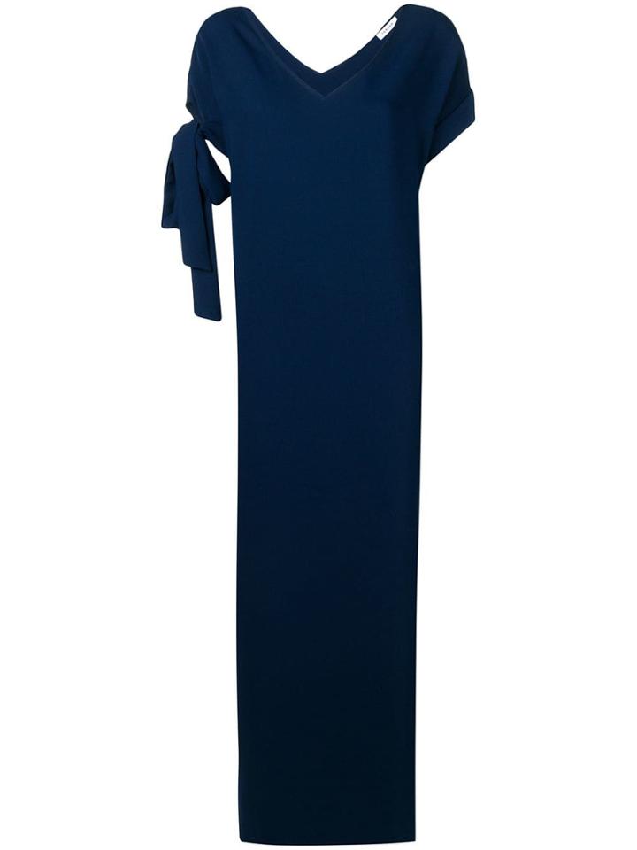 P.a.r.o.s.h. Knot Detail Long Dress - Blue
