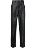 Pt01 Glitter Weave Trousers - Black