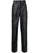 Pt01 Glitter Weave Trousers - Black