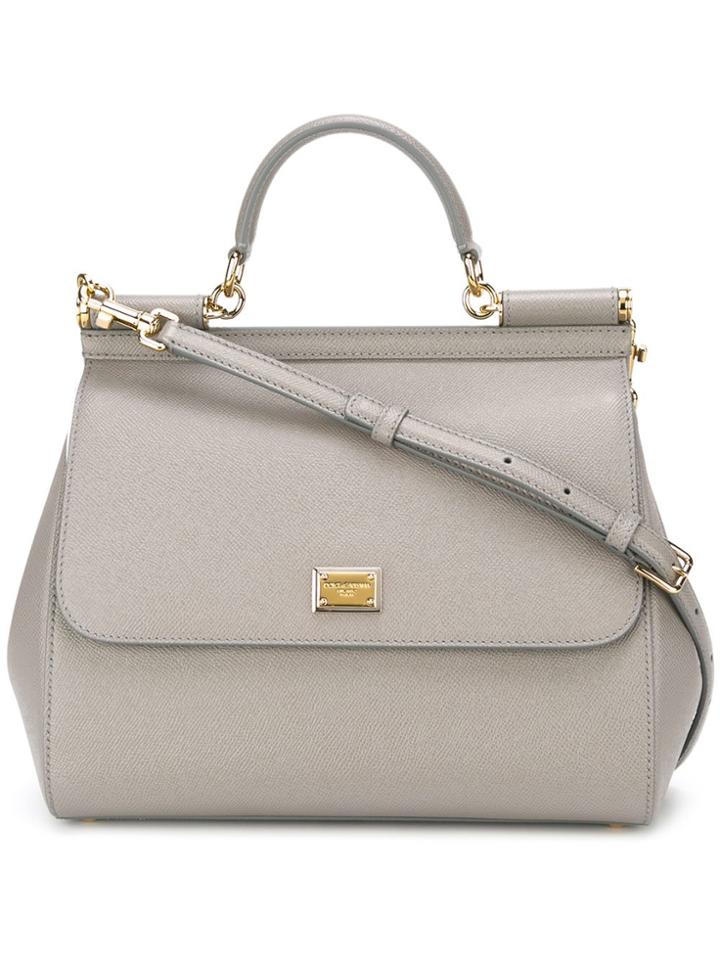 Dolce & Gabbana Large Sicily Shoulder Bag - Grey