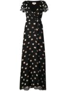 Temperley London Velvet Star Wrap Dress - Black