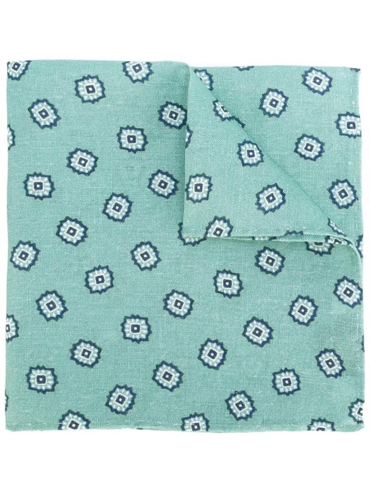 Fashion Clinic Timeless Floral Print Pocket Square, Men's, Green, Linen/flax
