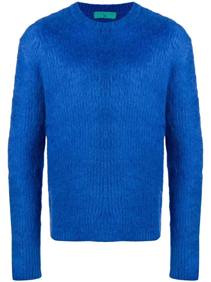 Paura Textured Knit Sweater - Blue
