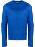 Paura Textured Knit Sweater - Blue
