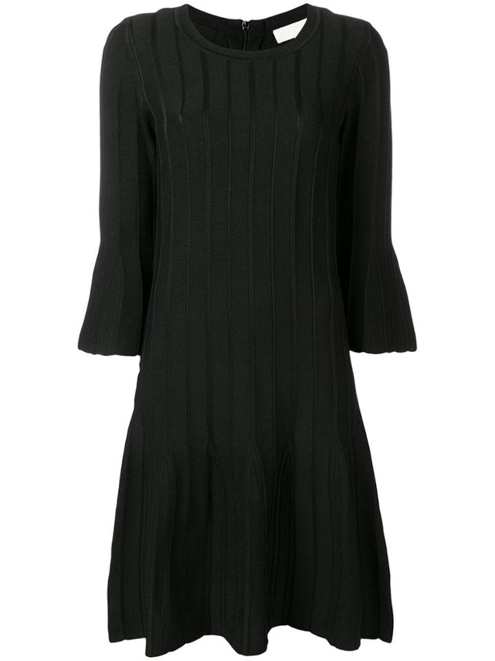 Michael Michael Kors Textured Stretch-jersey Dress - Black