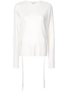 Tibi Ruched Back Sweater - White
