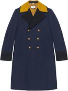 Gucci Double Breasted Marine Coat - Blue