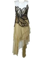 Alberta Ferretti Embroidered Chiffon Dress