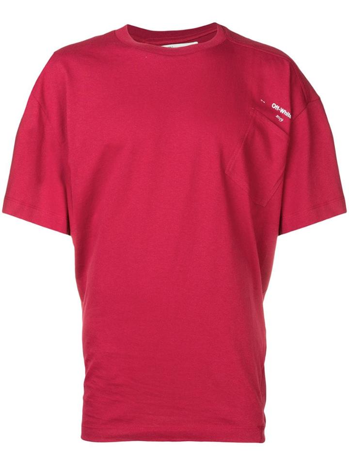 Off-white Off Centre Pocket Logo T-shirt - Red