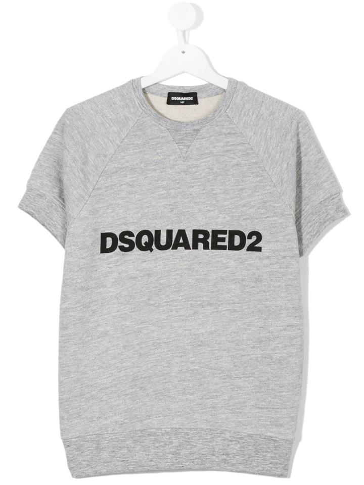 Dsquared2 Kids Logo Print Sweat Top - Grey