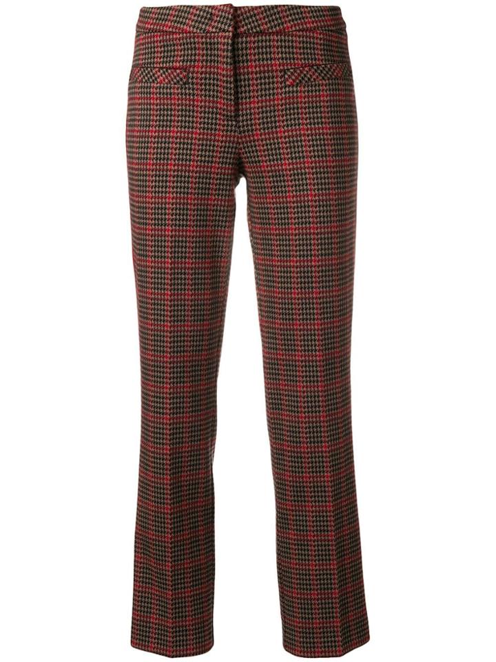 Cambio Check Patterned Trousers - Brown