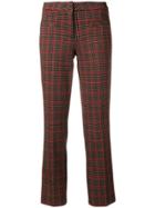 Cambio Check Patterned Trousers - Brown