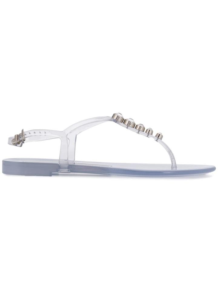 Sergio Rossi Sr Khata T-bar Sandals - White