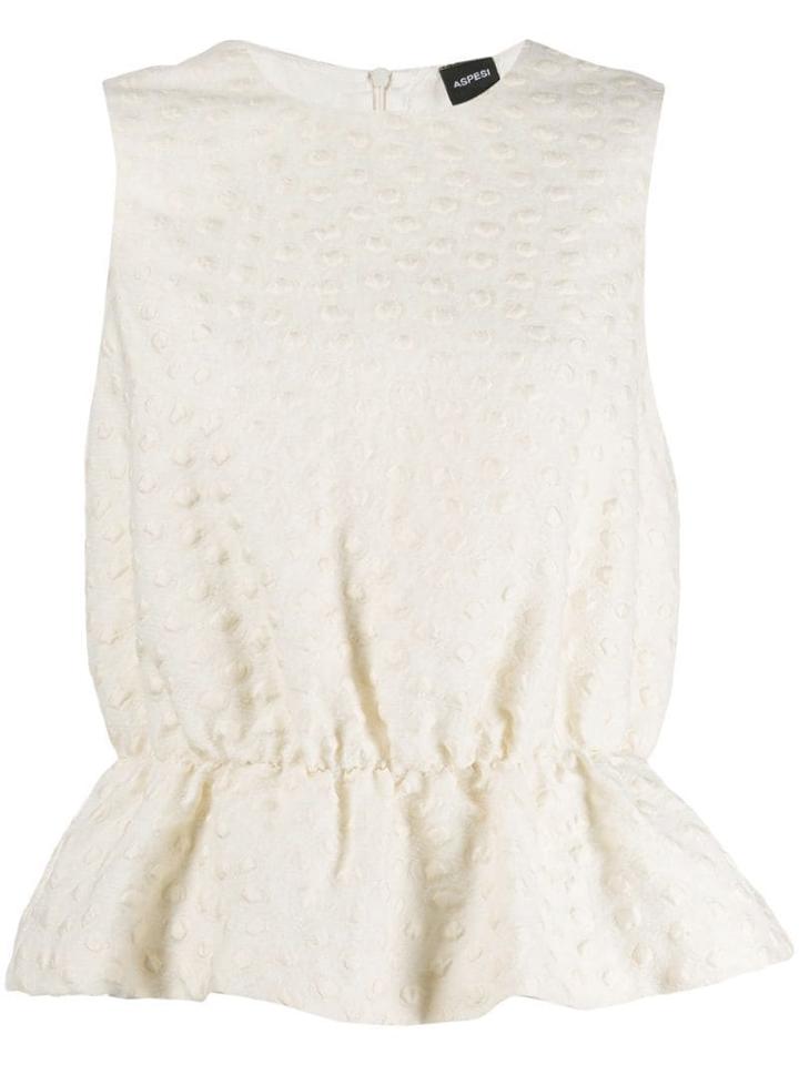 Aspesi Peplum Top - Neutrals