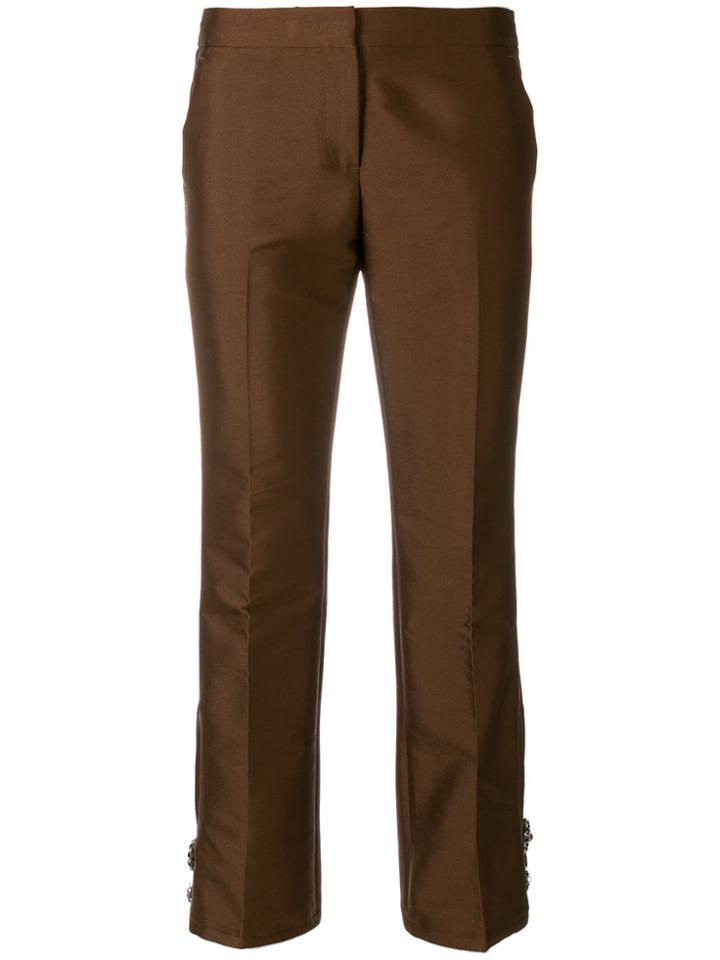 No21 Embellished Cropped Trousers - Brown