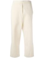 Ellery Wide-legged Cropped Trousers, Women's, Size: 10, Nude/neutrals, Cotton/wool/polyamide/cotton