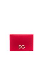 Dolce & Gabbana Embellished Logo Wallet - Red