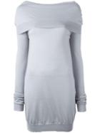 Jil Sander Off-the-shoulder Jumper, Women's, Size: 38, Grey, Silk/cashmere