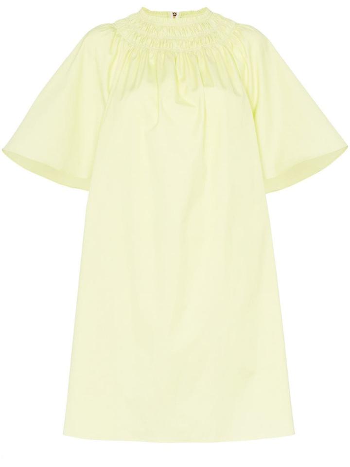 Roksanda Lia Mock Neck Cotton Dress - Yellow
