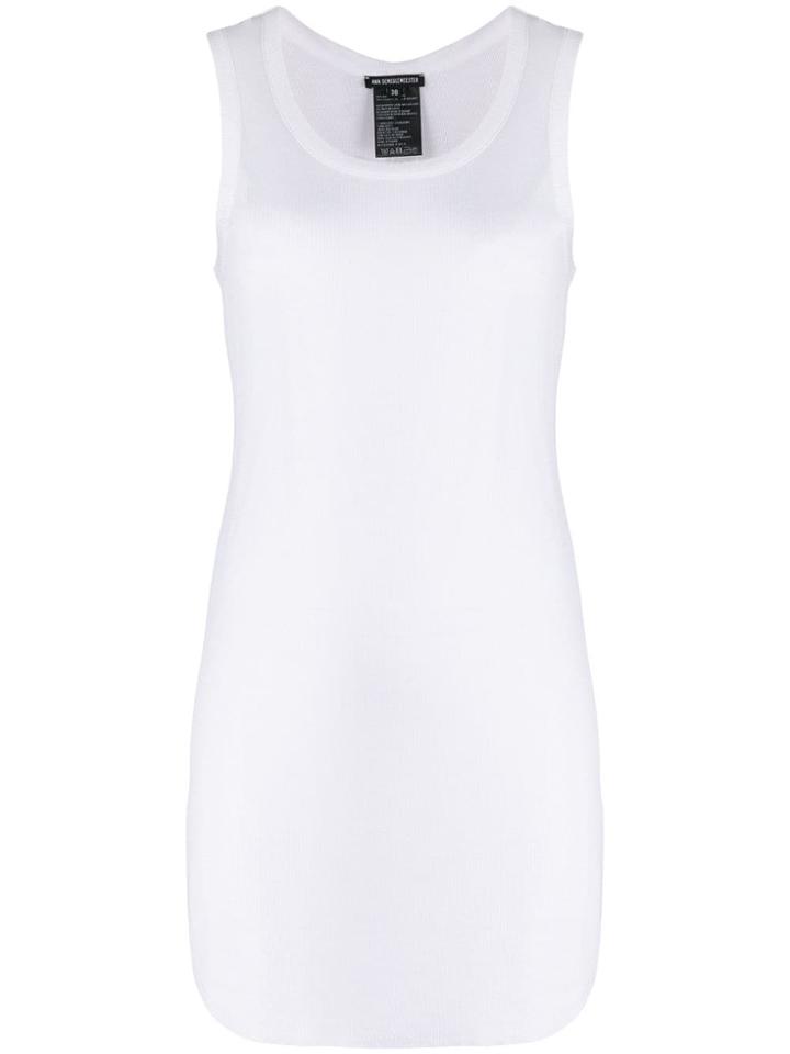 Ann Demeulemeester Longline U-neck Vest - White