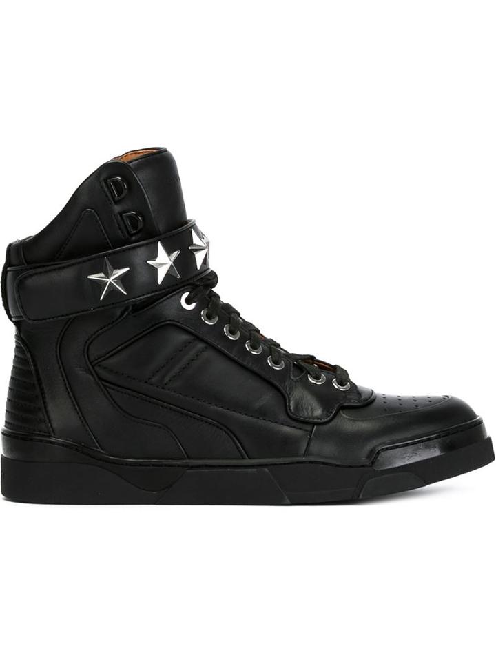 Givenchy Tyson Hi-top Sneakers, Women's, Size: 37.5, Black, Calf Leather/rubber