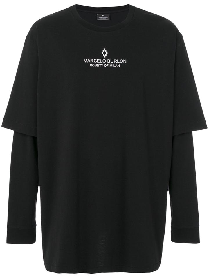 Marcelo Burlon County Of Milan Long-sleeve Layered T-shirt - Black