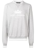 Dolce & Gabbana Cuffed Stamped Sweatshirt - Grey