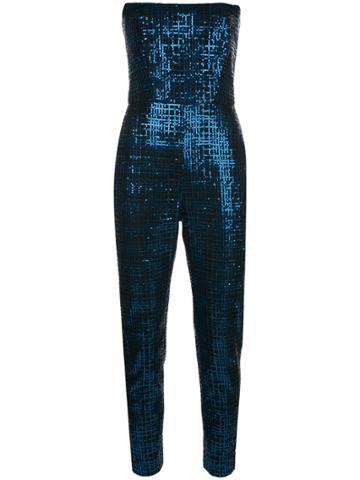Michelle Mason Sequin-embellished Jumpsuit - Blue