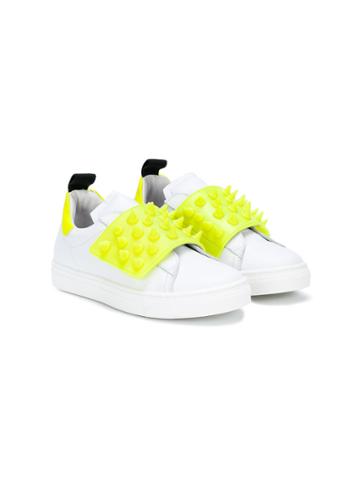 Am66 Teen Spike Stud Sneakers - White