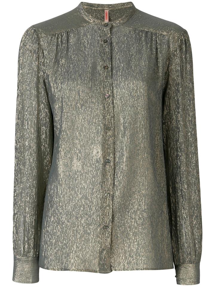 Indress Maud Sparkly Voile Shirt - Metallic