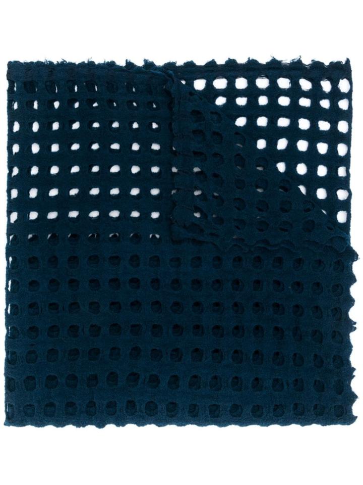 Faliero Sarti Patterned Knit Scarf - Blue