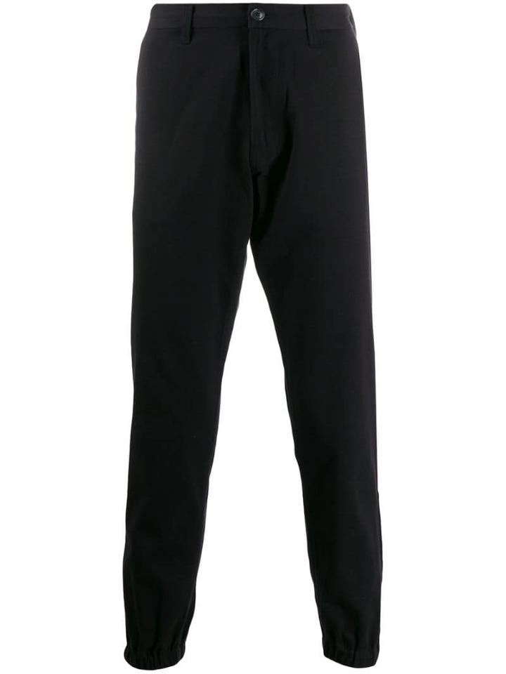 Gucci Logo Embroidered Chinos - Black