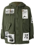 As65 - Patch Detail Military Jacket - Men - Cotton/leather/nylon/viscose - M, Green, Cotton/leather/nylon/viscose