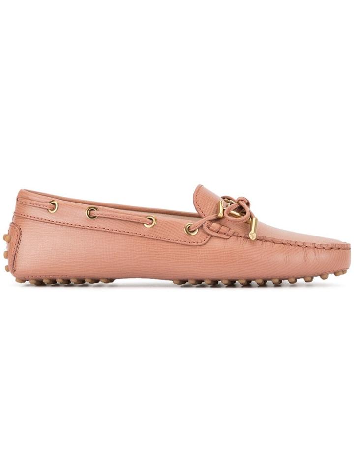 Tod's Gommino Logo Plaque Loafers - Pink