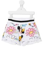 Monnalisa Minnie Mouse Print Shorts, Girl's, Size: 9 Yrs, White