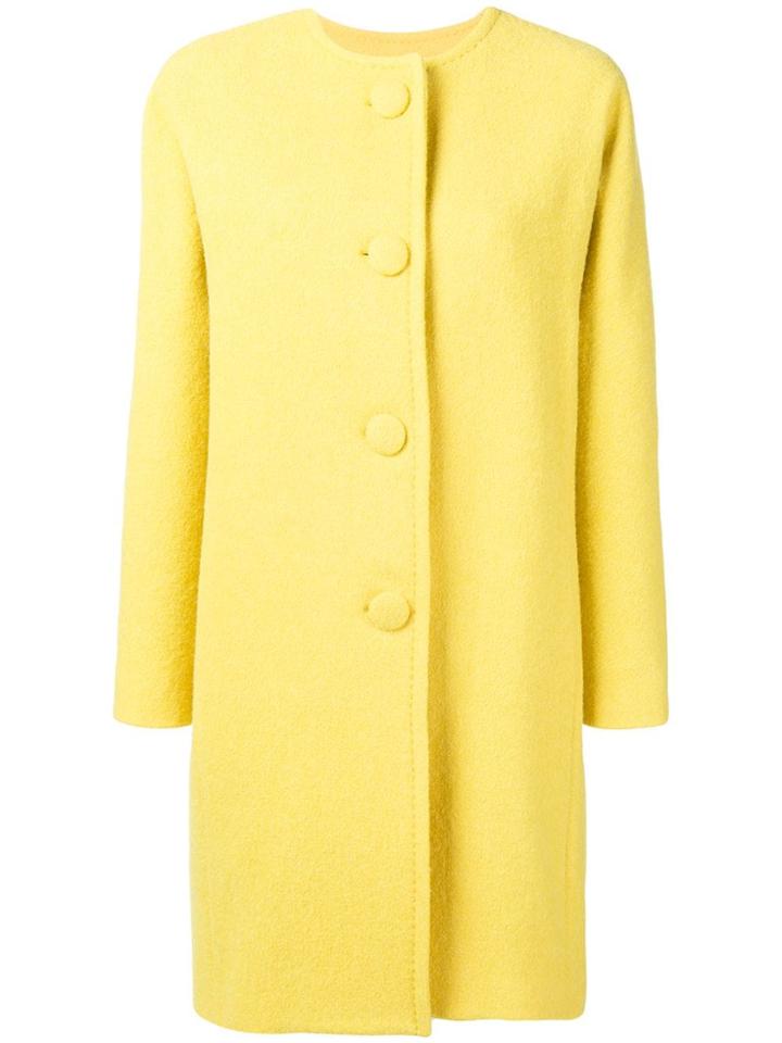 Antonelli Cocoon Coat - Yellow & Orange